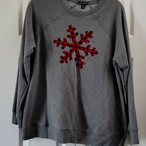 Lane Bryant snowflake applique sweatshirt